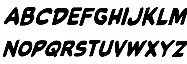 Caped Crusader Condensed Ital Font LOWERCASE