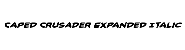 Caped Crusader Expanded Italic  नि: शुल्क फ़ॉन्ट्स डाउनलोड