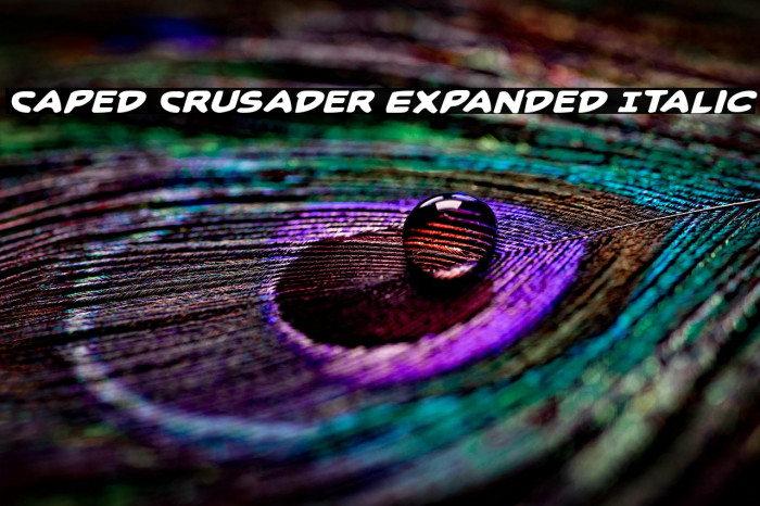 Caped Crusader Expanded Italic Example 1