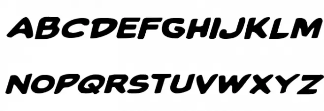 Caped Crusader Expanded Italic Font Litere mici