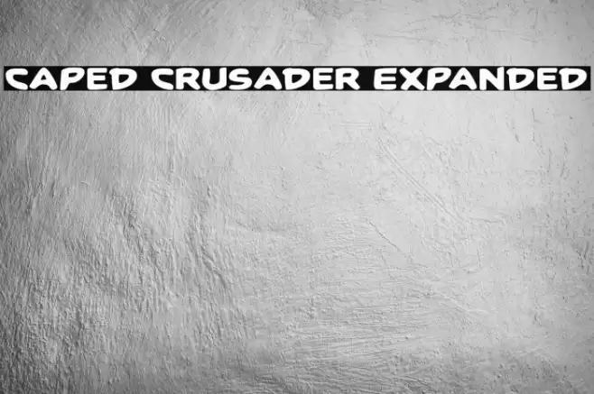 Caped Crusader Expanded خط examples