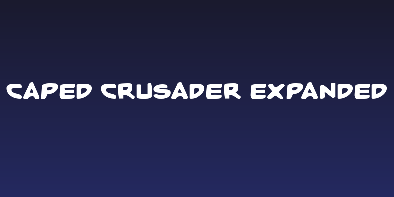 Caped Crusader Expanded Social Header