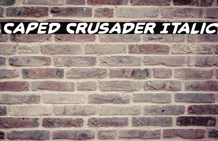 Caped Crusader Italic Example 2