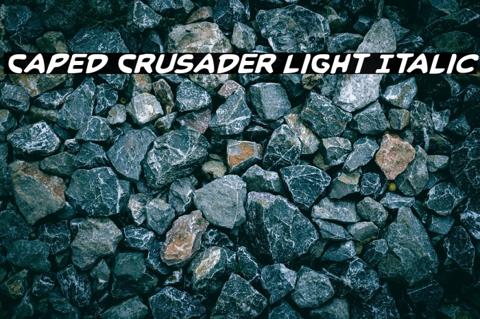 Caped Crusader Light Italic Example 1