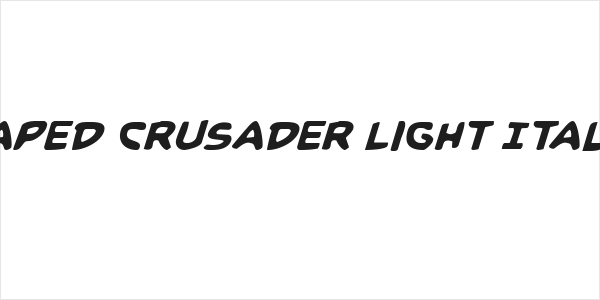 Caped Crusader Light Italic Logo