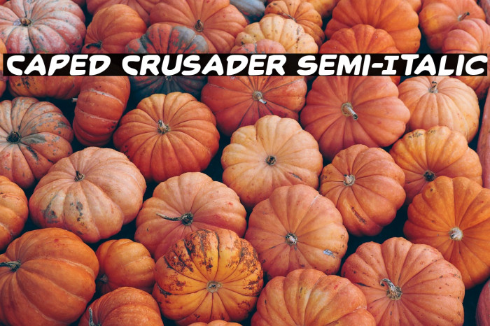 Caped Crusader Semi-Italic Example 1