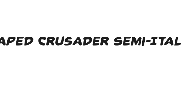 Caped Crusader Semi-Italic Logo