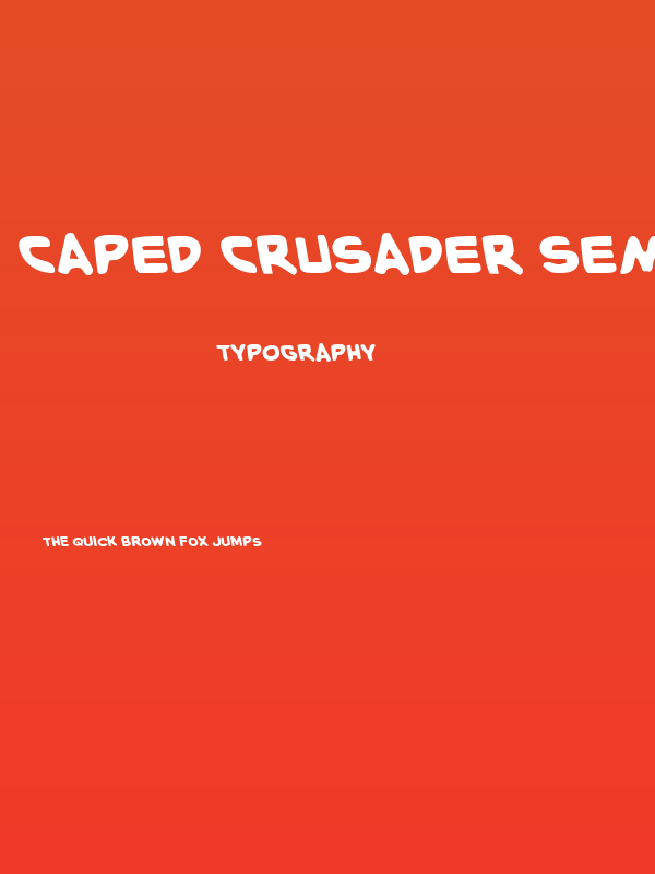 Caped Crusader Semi-Leftalic Poster