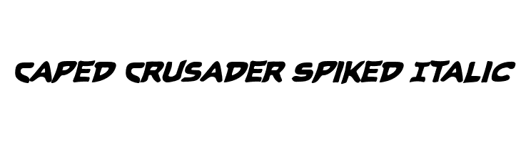 Caped Crusader Spiked Italic  font caratteri gratis