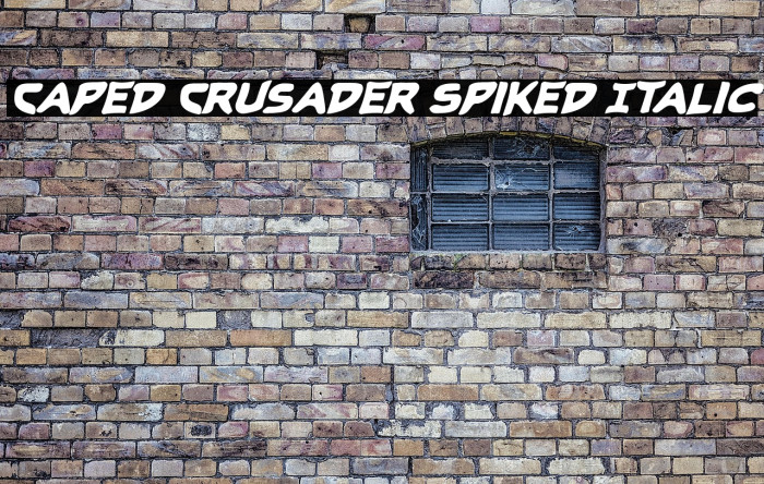 Caped Crusader Spiked Italic Example 3