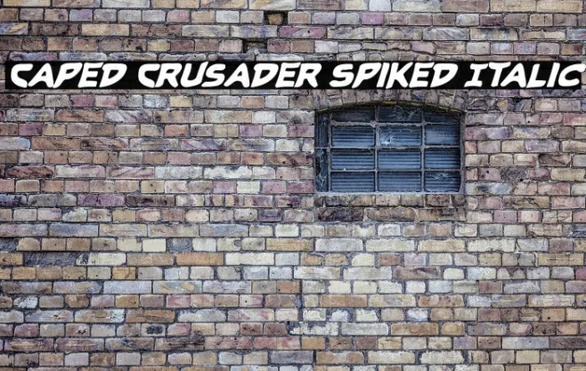 Caped Crusader Spiked Italic Example 3