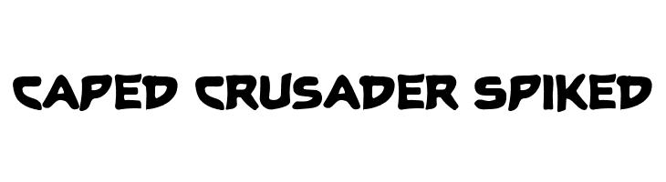Caped Crusader Spiked  Frei Schriftart Herunterladen