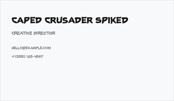 Caped Crusader Spiked Business Card
