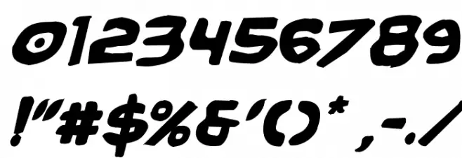 Caped Crusader Warped Italic Font OTHER CHARS