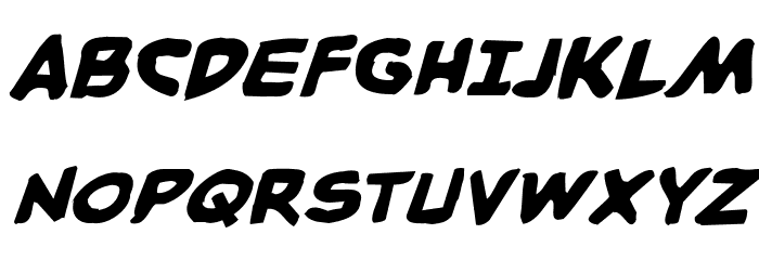 Caped Crusader Warped Italic Fuentes MAYÚSCULAS