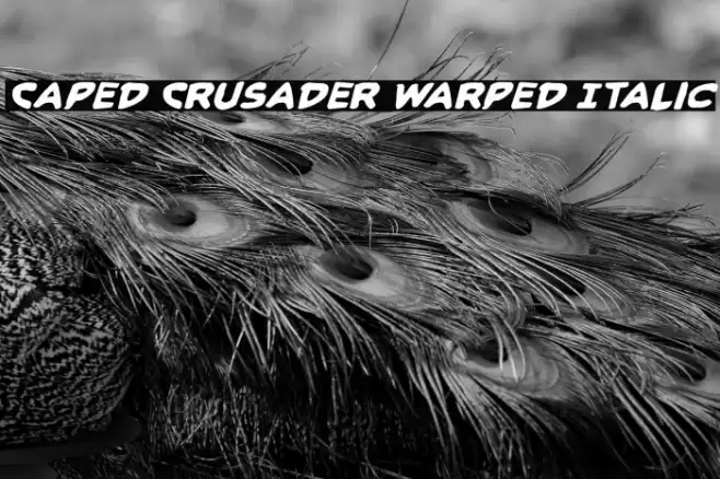 Caped Crusader Warped Italic Font examples