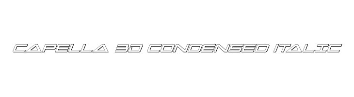 Capella 3D Condensed Italic  नि: शुल्क फ़ॉन्ट्स डाउनलोड