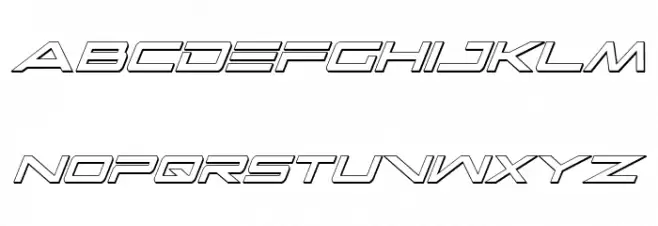 Capella 3D Condensed Italic Polices MAJUSCULES