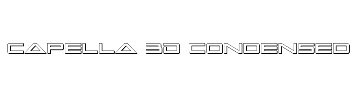 Capella 3D Condensed Font