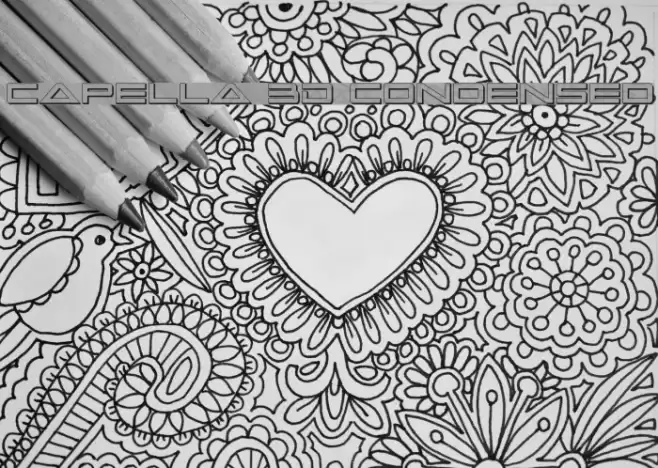 Capella 3D Condensed Font examples