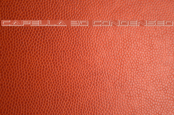 Capella 3D Condensed Font examples