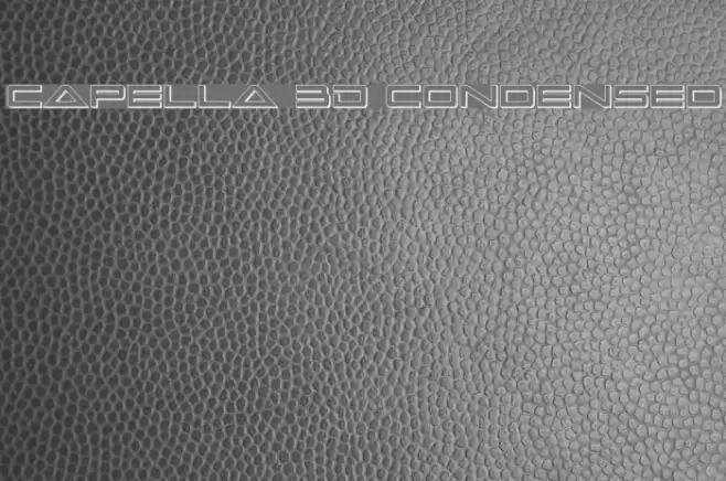 Capella 3D Condensed Font examples
