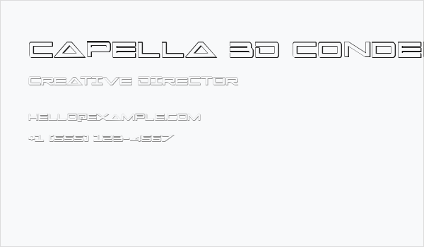 Capella 3D Condensed Business Card