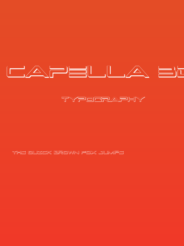 Capella 3D Condensed Poster