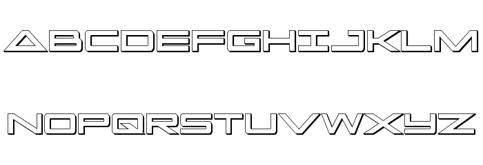 Capella 3D Condensed Font LOWERCASE