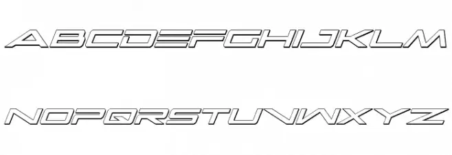 Capella 3D Italic Font Litere mari