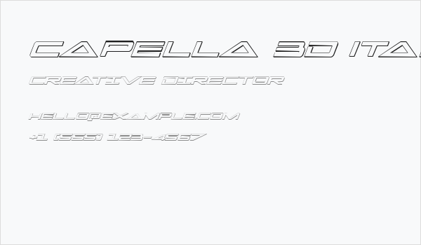 Capella 3D Italic Business Card
