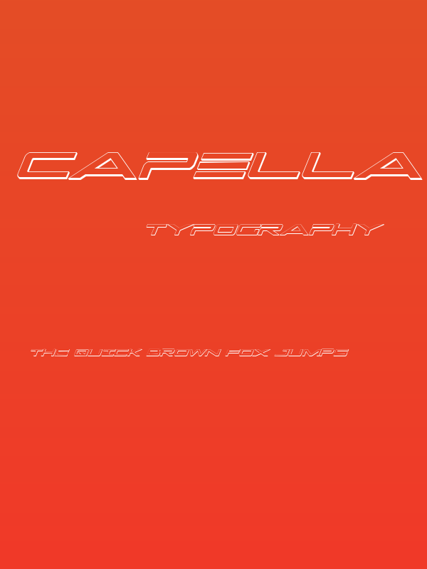Capella 3D Italic Poster