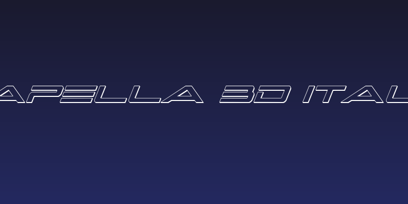 Capella 3D Italic Social Header