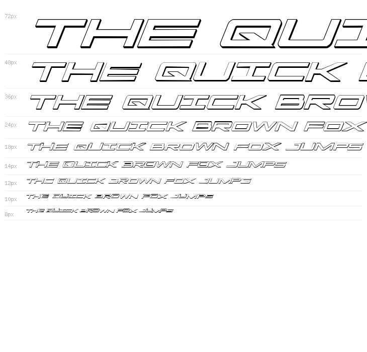 Capella 3D Italic Waterfall