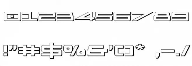 Capella 3D Regular Font OTHER CHARS