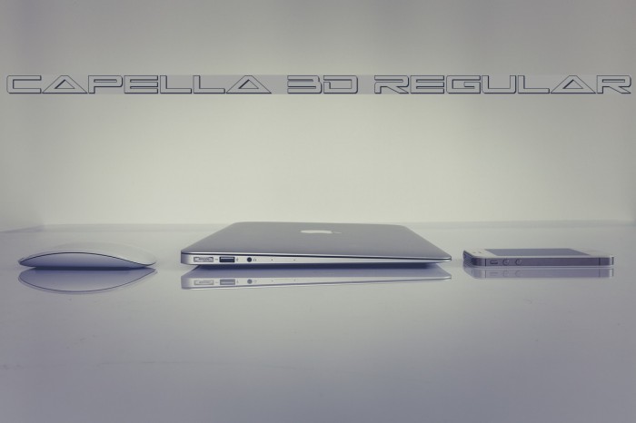 Capella 3D Regular Fonte examples