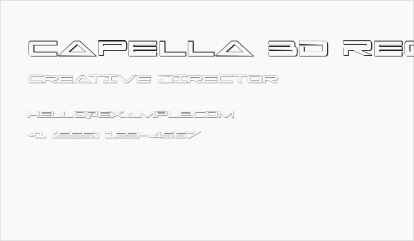 Capella 3D Regular Business Card