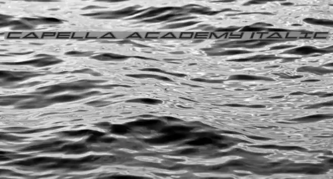 Capella Academy Italic Font examples