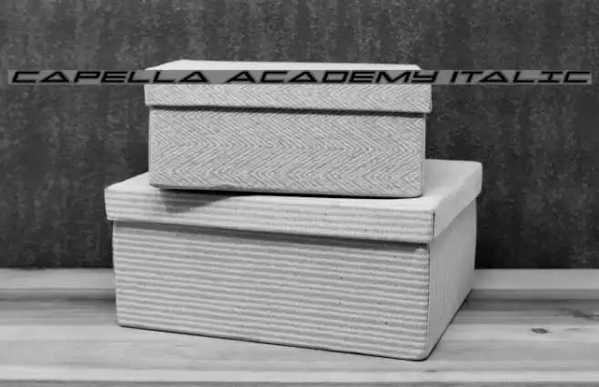 Capella Academy Italic Font examples