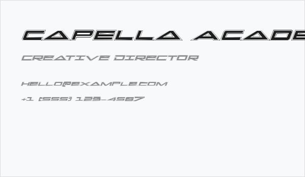 Capella Academy Italic Business Card