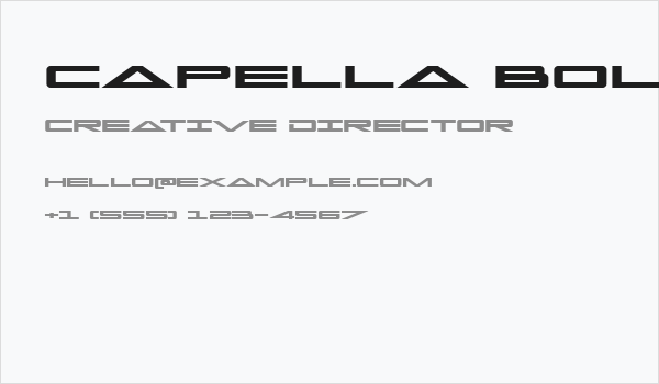 Capella Bold Expanded Business Card