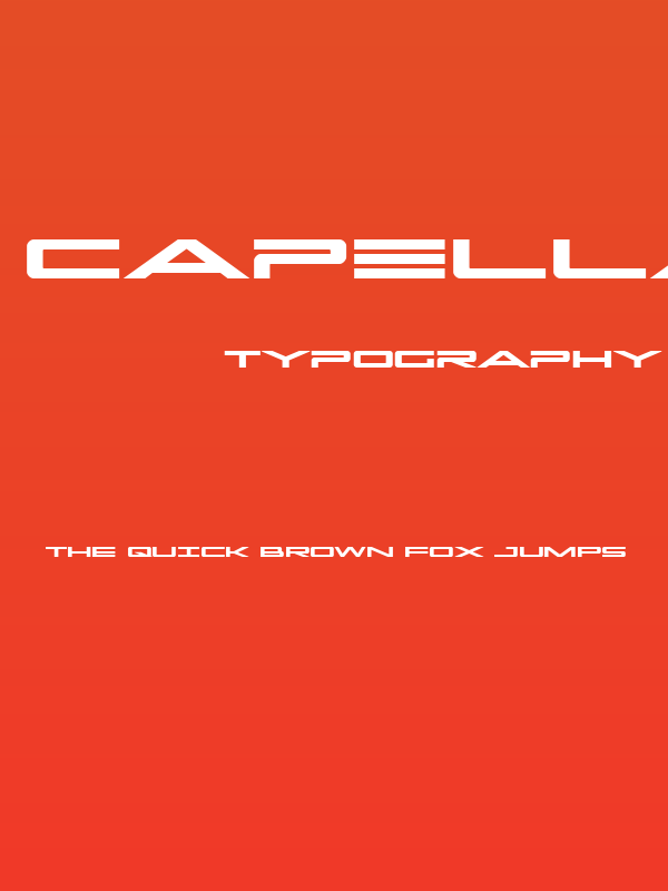 Capella Bold Expanded Poster