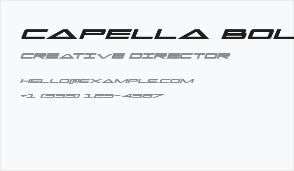 Capella Bold Expanded Business Card