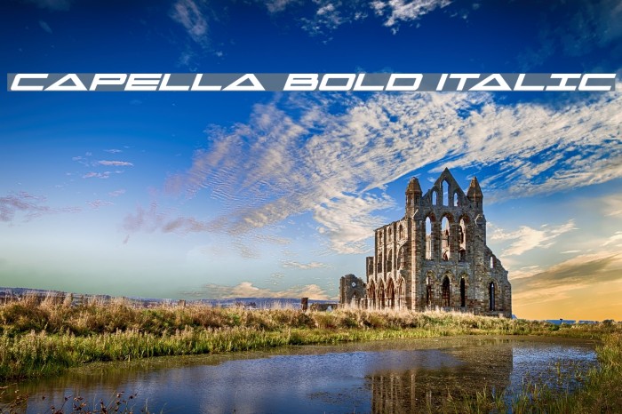 Capella Bold Italic Font examples