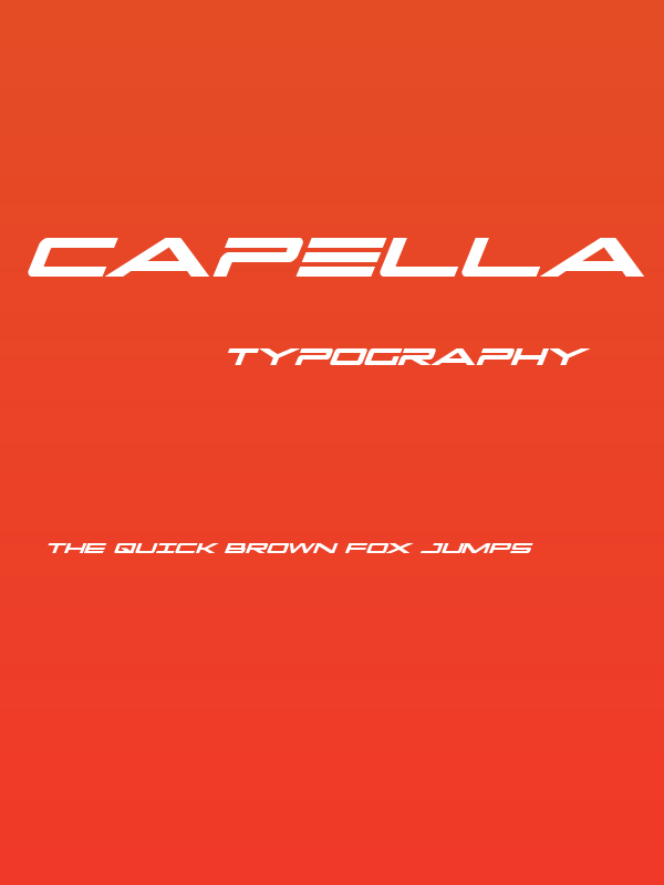 Capella Bold Italic Poster