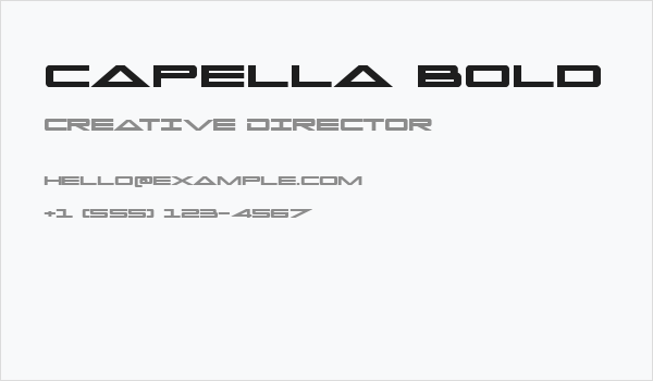 Capella Bold Business Card