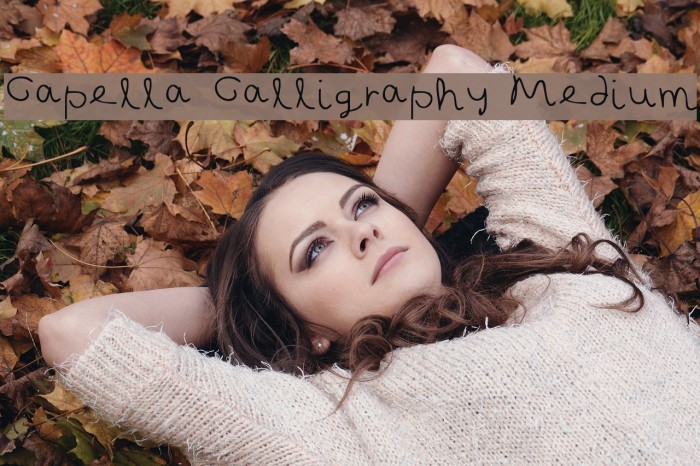 Capella Calligraphy Medium Font examples