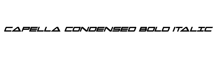 Capella Condensed Bold Italic Fonte