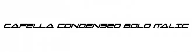 Capella Condensed Bold Italic  免费字体下载
