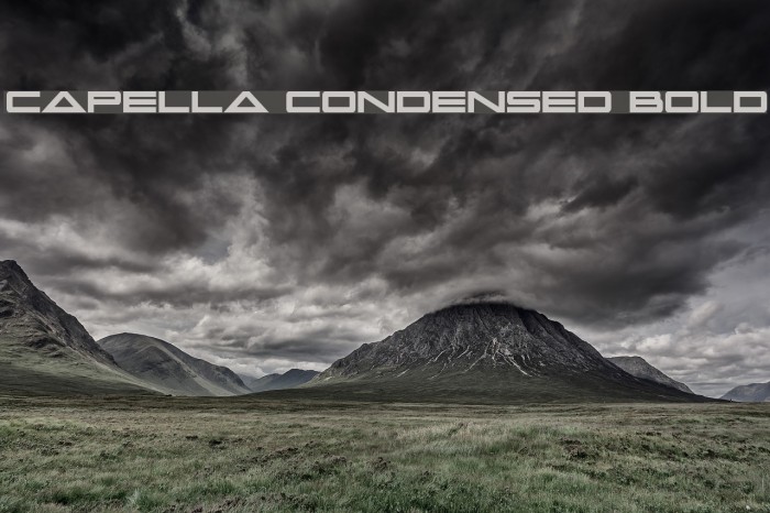 Capella Condensed Bold Font examples